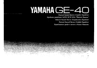 Yamaha GE-40 - Owners Manual
